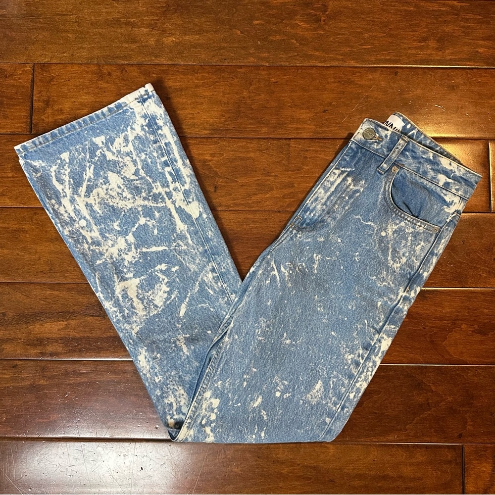 Ganni Blue Acid Wash Betzy Flare Jeans - Picture 13 of 16